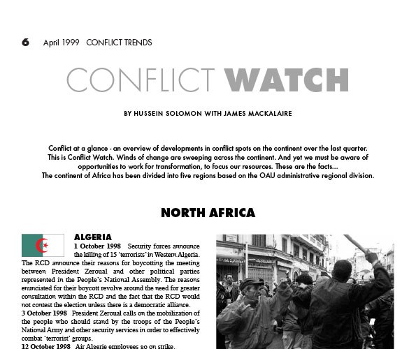ACCORD - Conflict Trends 1999-1