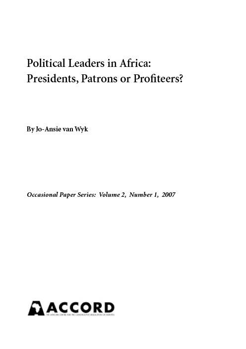 ACCORD - Occasional Paper - 2007-1 - Political leaders in Africa