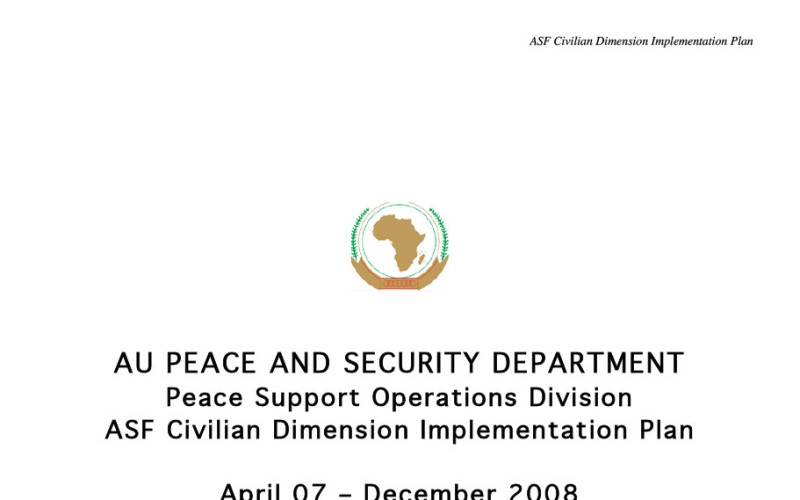 ACCORD - Report - ASF Civilian Dimension Implementation Plan