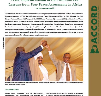 ACCORD - PPB - 10 - Peace Implementation in the Post 2005 Era