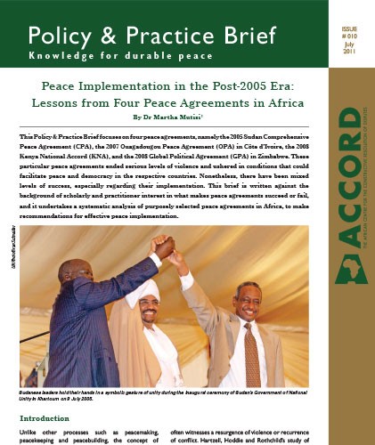 ACCORD - PPB - 10 - Peace Implementation in the Post 2005 Era