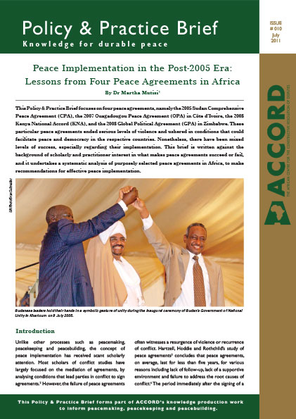 ACCORD - PPB - 10 - Peace Implementation in the Post 2005 Era