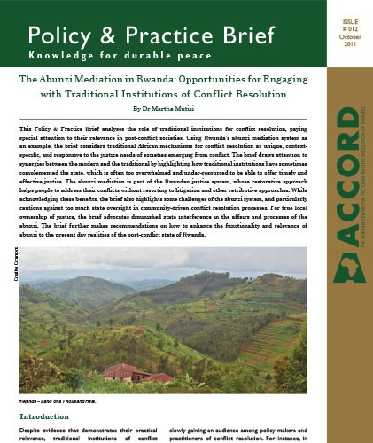 ACCORD - PPB - 12 - The Abunzi Mediation in Rwanda