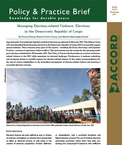 ACCORD - PPB - 13 - Managing Election-related Violence