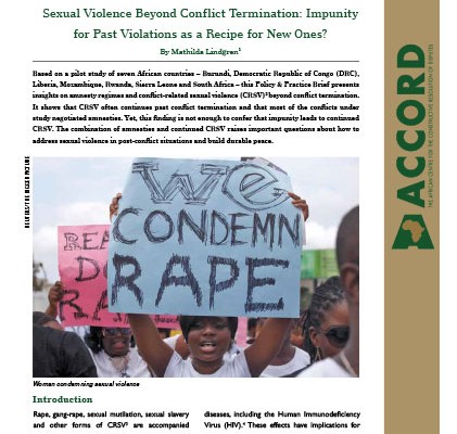 ACCORD - PPB - 15 - Sexual Violence Beyond Conflict Termination