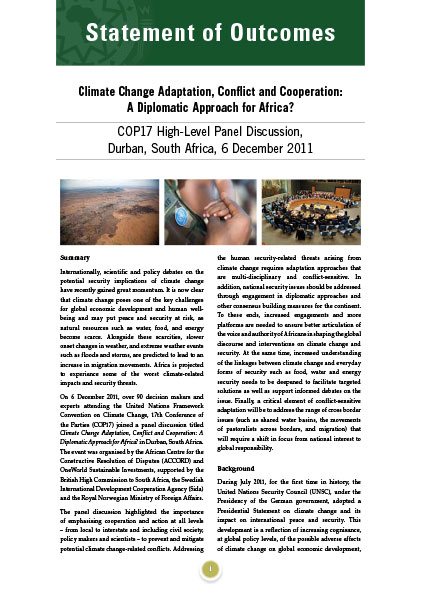 ACCORD - Conference paper - 2011 - Climate Change Adaptation Conflict and Cooperation