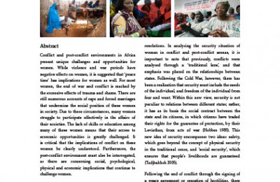 ACCORD - Conference Paper - 1-2012 - An Overview of the Situation of Women in Conflict and Post Conflict Africa