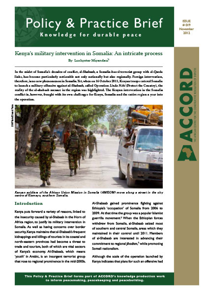 ACCORD - PPB - 19 - Kenyas military intervention in Somalia