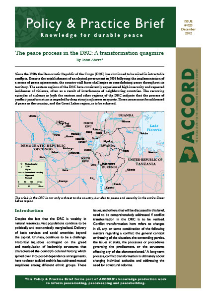 The Peace Process In The Drc Accord - 