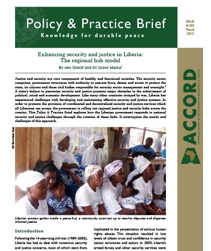ACCORD - PPB - 23 - Enhancing security and justice in Liberia