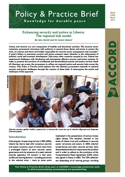 ACCORD - PPB - 23 - Enhancing security and justice in Liberia