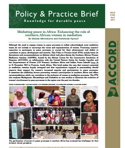 ACCORD - PPB - 25 - Mediating peace in Africa