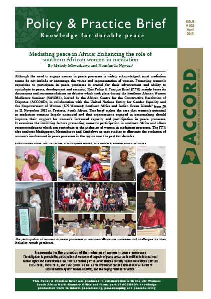 ACCORD - PPB - 25 - Mediating peace in Africa