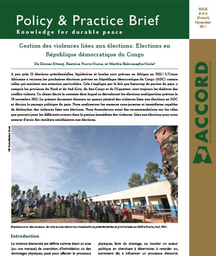 ACCORD - PPB - 13 - Managing Election-related Violence - French