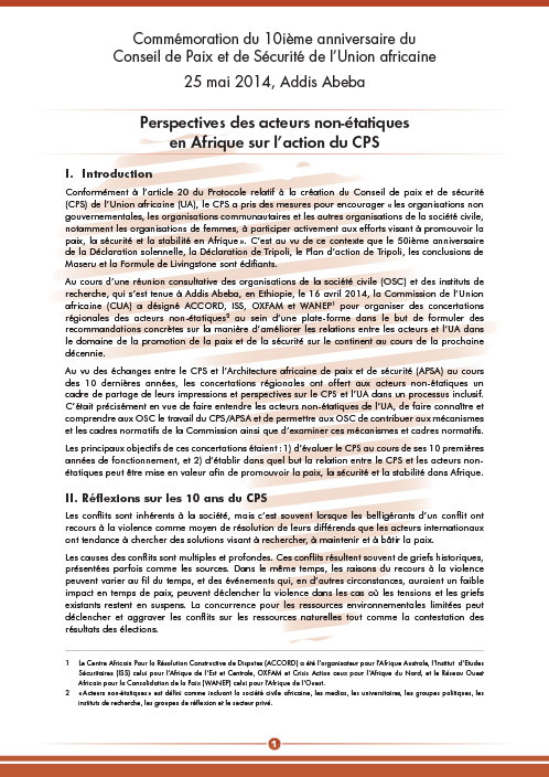 ACCORD - Report - 2014 - PSC French