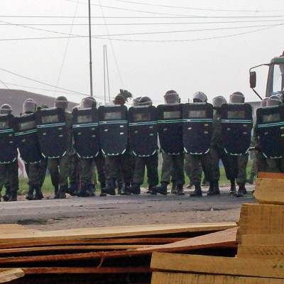 Cameroonian riot police