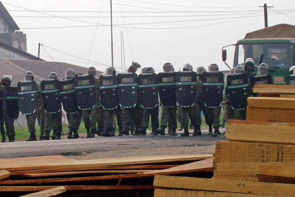 Cameroonian riot police
