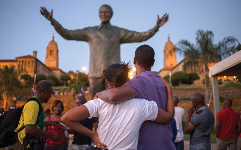 Bronze Statue Of Late Former South African President Nelson Mandela