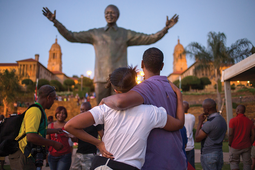 Bronze Statue Of Late Former South African President Nelson Mandela