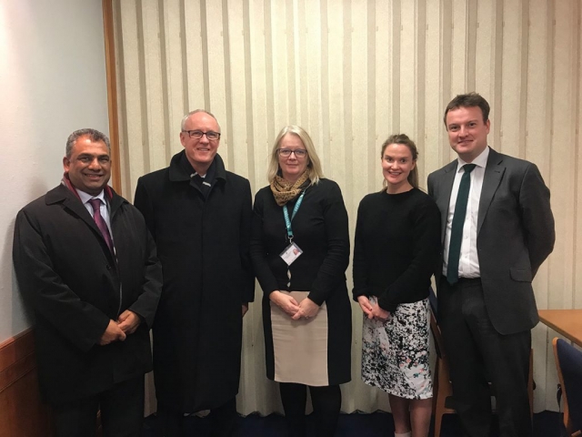 ACCORD Executive Director with representative from the Republic of Ireland Department of Foreign Affairs and Trade at their offices in Dublin