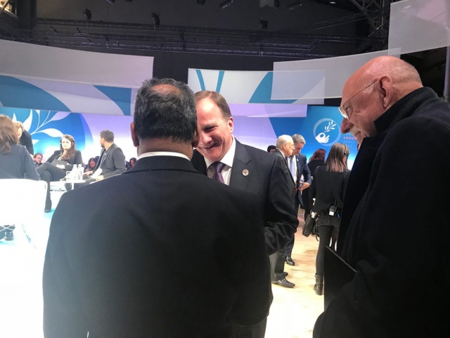 Adv. Gounden with Prime Minister of Sweden, Stefan Löfven