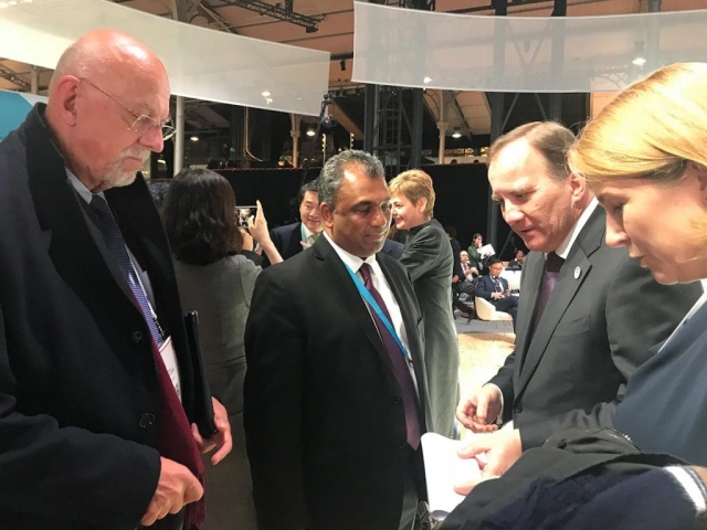 Adv. Gounden with Prime Minister of Sweden, Stefan Löfven