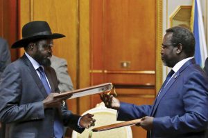 Salva Kiir and Riek Machar