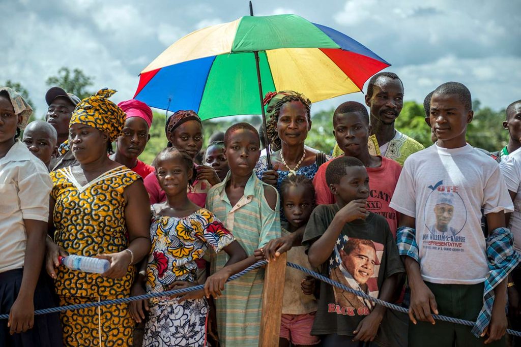 Liberians celebrating