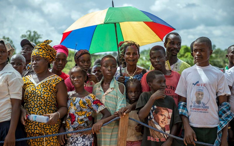 Liberians celebrating