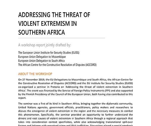 Addressing Threat Violent Extremism Southern Africa