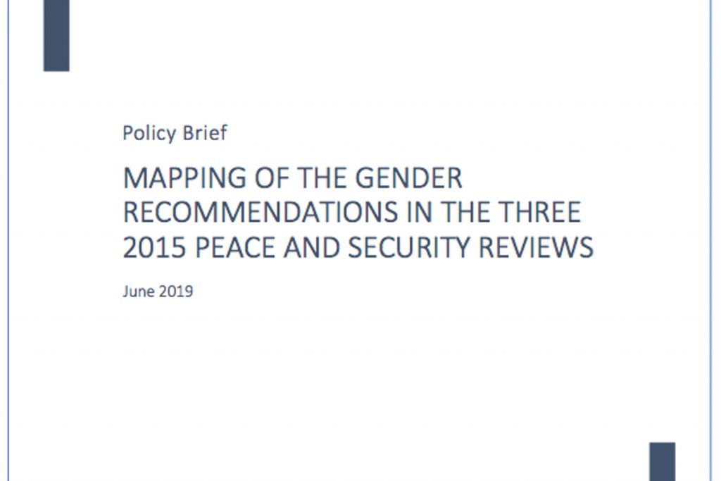 Policy Brief Mapping Gender Recommendations
