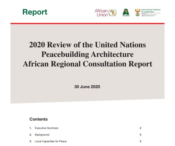 2020 Review UN Peacebuilding Architecture