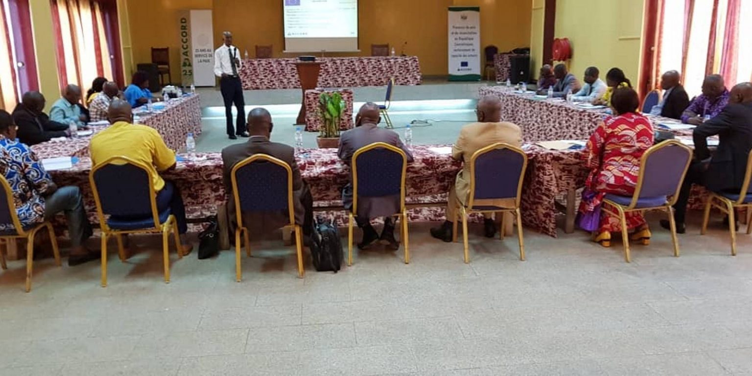 Two day workshop with all governors from the Central African Republic