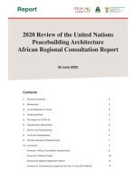 2020 Review UN Peacebuilding Architecture